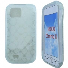 TPU Silicon Case Circles Design Transparant voor Samsung i8000 Omnia II