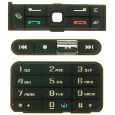 Nokia 3250 Keypad Set Zwart (3-delig)