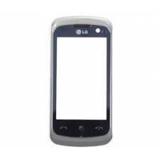 LG KM570 Cookie Frontcover met Touch Unit Zilver