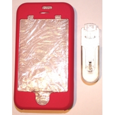 Premium Rubber Clip-on Cover met Riem Clip Pink voor iPhone 3G/3GS