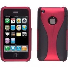 Premium Duo Snap Case Rood/Zwart voor iPhone 3G/3GS