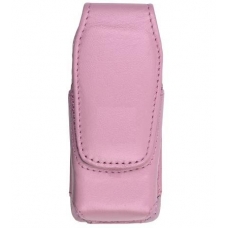 Leder Beschermtasje Pink met Riem Clip Maat M