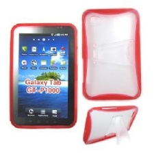 TPU/Plastic Hard Case met Stand Rood voor Samsung Galaxy Tab P1000