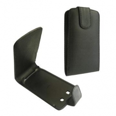 Leder Beschermtasje Elegant Flip Zwart voor BlackBerry 9800 Torch