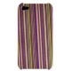 Hard Case Stripes Colorful Paars voor Apple iPhone 4/ 4S