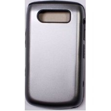 Hard Case Aluminium Achter/Silicon Voor Zwart/Grijs voor BlackBerry 9700 Bold