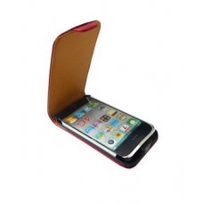 Leder Beschermtasje Hout Stijl Bruin voor Apple iPhone 4/ 4S