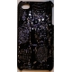 Hard Case Krokodil Design Zwart voor Apple iPhone 4/ 4S