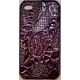 Hard Case Krokodil Design Paars voor Apple iPhone 4/ 4S