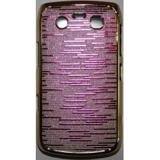 Hard Case Horizontale Electro Strepen Rood/Goud voor BlackBerry 9700 Bold