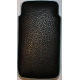 Lederen Pouch Verticaal Zwart/Blauw voor Apple iPhone 4/ 4S