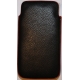 Lederen Pouch Verticaal Zwart/Rood voor Apple iPhone 4/ 4S