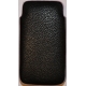 Lederen Pouch Verticaal Zwart/Roze voor Apple iPhone 4/ 4S