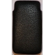 Lederen Pouch Verticaal Zwart/Roze voor Apple iPhone 4/ 4S