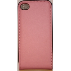 Leder Beschermtasje Pink met Magnetische Sluiting voor Apple iPhone 4/ 4S