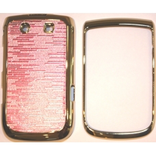 Hard Case Horizontale Electro Strepen Rood/Goud voor BlackBerry 9800 Torch