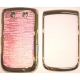 Hard Case Horizontale Electro Strepen Rood/Goud voor BlackBerry 9800 Torch