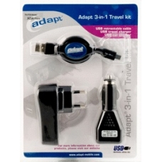 Adapt Reiskit incl. US Adapter voor E-ten G500 (3-in-1)