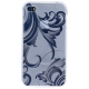 TPU Silicon Case Bloemen Design Transparant voor Apple iPhone 4