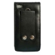 Leder Beschermtasje Flip Dockable Zwart met Riem Clip voor Apple iPhone 4/ 4S