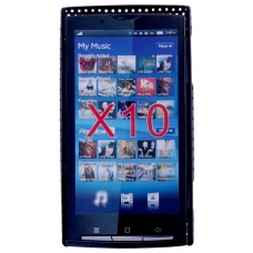 Hard Case Perforated Mesh Zwart voor Sony Ericsson Xperia X10
