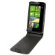 Leder Beschermtasje Verticaal Flip Zwart voor HTC HD7