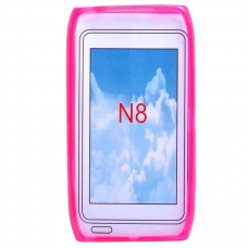 TPU Silicon Case Cirkel Design Pink voor Nokia N8