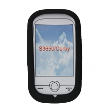 Silicon Case Zwart voor Samsung S3650 Corby