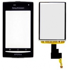 Sony Ericsson Xperia X8 Frontcover Zwart incl. Touch Unit