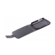 Leder Beschermtasje Carbon Flip Zwart met Frame voor BlackBerry 9800 Torch