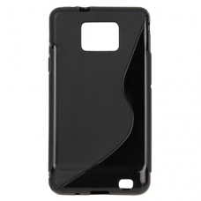 TPU Case S-Line Zwart voor Samsung i9100 Galaxy S II