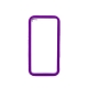 TPU Case Bumper Paars met Transparant Plastic Backcover for iPhone 4