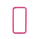 TPU Case Bumper Pink met Transparant Plastic Backcover for iPhone 4