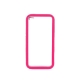 TPU Case Bumper Pink met Transparant Plastic Backcover for iPhone 4