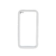 TPU Case Bumper Wit met Transparant Plastic Backcover for iPhone 4