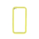 TPU Case Bumper Geel met Transparant Plastic Backcover for iPhone 4