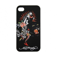 Ed Hardy Faceplate Panthers Zwart voor iPhone 4/ 4S