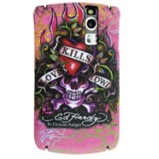 Ed Hardy Faceplate LKS Pink voor BlackBerry 8900 Curve