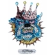 Ed Hardy Crystal Decal Sticker Mini King Dog