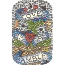 Ed Hardy Universal Crystal Decal Sticker Love is a Gamble
