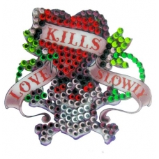 Ed Hardy Crystal Decal Sticker Mini Love Kills Slowly