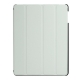 Kristal Hoesje Clear met Lederen Smart Cover Wit voor iPad2
