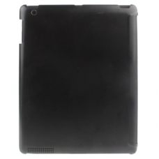Kristal Hoesje Clear met Lederen Smart Cover Zwart voor iPad2/ iPad3