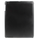 Kristal Hoesje Clear met Lederen Smart Cover Zwart voor iPad2/ iPad3