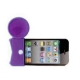 Bone Horn Speaker Silicon Stand Paars voor Apple iPhone 4/ 4S