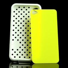 Hard Case Perforated Geel (3-in-1) voor iPhone 4/ 4S