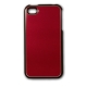 Hard Case Combo Metal Surface Rood voor iPhone 4/ 4S