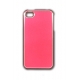 Hard Case Combo Metal Surface Roze voor iPhone 4/ 4S