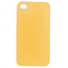 Silicon Case Xtremethin Mat Geel (0.2mm) voor iPhone 4