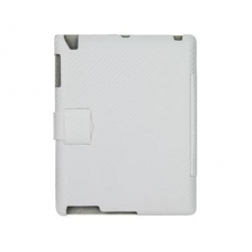 Leder Beschermtas Flip Carbon Design Wit voor Apple iPad 2/ 3/ 4